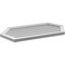 Ekena Millwork Half Round Surface Mount PVC Gable Vent w/ 2"W x 1-1/2"P Brickmould Frame, 38"W x 19"H GVPHR38X1902SN - alternate 4